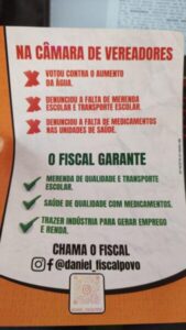 Atenção Ministério Público Eleitoral!!! O vereador em Caxias Daniel Barros vem descumprindo a legislação eleitoral… Que as providências sejam tomadas!!!
