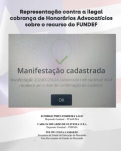Carlos Lula, Felipe Camarão e Rodrigo Lago representam contra decisão do STF que prejudica professores do MA