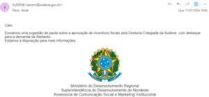 Stellantis contará com incentivos fiscais da Sudene