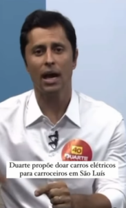 A proposta de Duarte Junior para substituir carroças com tração animal é excelente em todos os propósitos… Chega de maltratos e maldades!!!