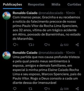 Governador de Goiás lamenta morte de parente em Atins