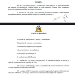 Felipe Camarão decreta cortes de gastos para equilibrar contas do MA