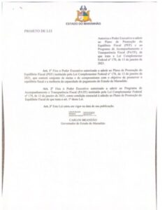 Brandão quer aderir a plano do Tesouro Nacional para facilitar empréstimos