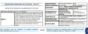 Contrato milionário para o Carnaval de São Luís é anulado pela Controladoria-Geral