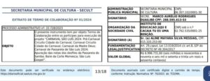 Controladoria barrou pagamento de R$ 6,9 mi a escola da Cidade Olímpica para fazer o Carnaval de São Luís