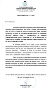 Prefeitura faz seleção de agentes comunitários após solicitação de Pavão Filho
