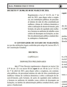 Empresas deverão empregar mulheres vítimas de violência doméstica para entrar em licitações no MA