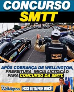 Wellington lembra cobrança por concurso da SMTT