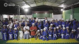 ItaBio doa tatame certificado para projeto Judô Força e Disciplina, em Aldeias Altas