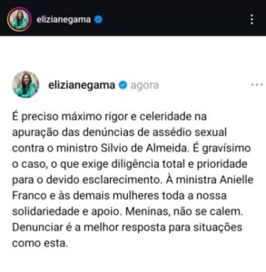 Eliziane cobra ‘máximo rigor e celeridade’ na apuração de denúncia de assédio sexual contra ministro de Lula
