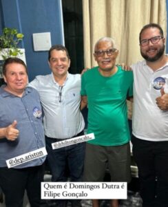 Dutra reaparece em campanha para Felipe Gonçalo em Paço do Lumiar