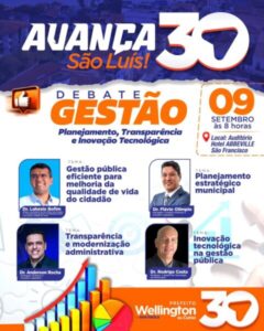 Wellington convida população para debate “Avança, São Luís”, sobre Gestão Pública