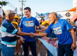 Cézar Bombeiro e Fernando Braide mobilizam apoiadores na Liberdade