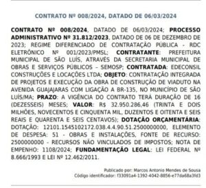 Mais um! Gestão Braide entrega contrato de R$ 32,9 milhões à Edeconsil
