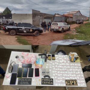 Polícias Civil e Militar prendem quatro indivíduos em flagrante por tráfico, associação para o tráfico e posse de arma de fogo em Senador La Rocque