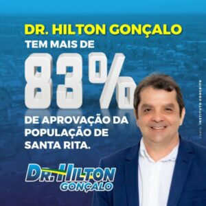 Hilton Gonçalo tem mais de 83% de aprovação da sua gestão em Santa Rita