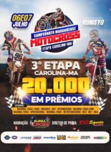 3ª Etapa de Motocross em Carolina-MA, agita a cidade e reúne pilotos de várias regiões do País