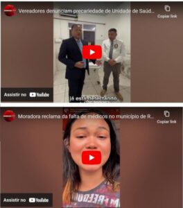 VÍDEO: Vereadores de Raposa denunciam precariedade de Unidade de Saúde e moradora reclama da falta de médicos