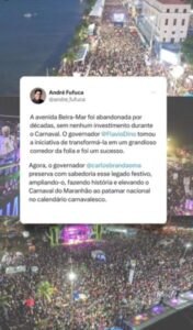 André Fufuca vai demarcando território…