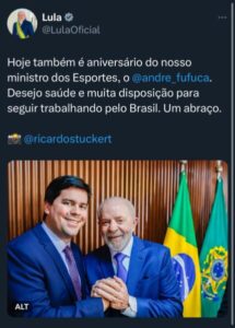 Lula parabeniza Fufuca por seu aniversário