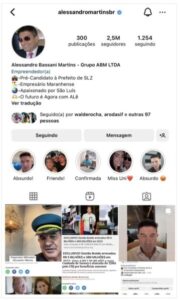 URGENTE! Juiz manda bloquear conta de Alessandro Martins no Instagram