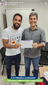 No mesmo dia que afundou o Moto, presidente do time se filia no partido de Braide para disputar vaga na Câmara