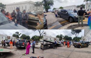 Prefeita do interior tenta dar carteirada em agentes da SMTT, mas tem o carro guinchado na frente do Palácio dos Leões