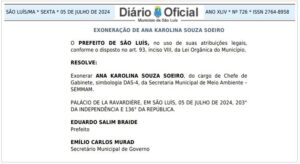 Braide exonera a chefe de gabinete da irmã do ex-deputado Edilázio Júnior sem o conhecimento da secretária