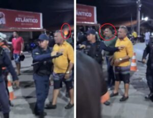 VÍDEO: No meio da multidão, Policial Militar à paisana que faz segurança do prefeito de Raposa atira para cima