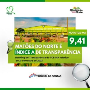 Matões do Norte: Gestão Solimar Alves alcança Nota A em Transparência Pública