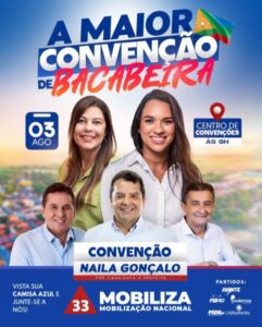 Mobiliza oficializará candidatura de Naila Gonçalo à Prefeitura de Bacabeira no sábado (3)
