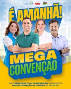 Convenção Municipal do Republicanos em São Benedito do Rio Preto oficializa candidatura à reeleição do prefeito Wallas Rocha