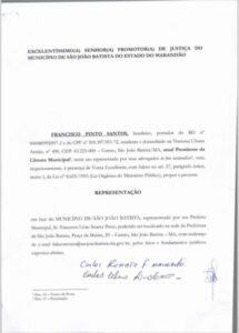 São João Batista: Em menos de 30 dias, grupo de Carlos Figueiredo entra com três processos contra prefeito Mecinho