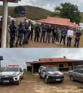 Operação da Polícia Civil realiza reintegração de posse da fazenda da viúva de Pacovan em São João do Caru