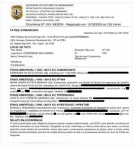 Delegado da Polícia Civil atira duas vezes contra a ex-mulher e é preso em flagrante em São Luís