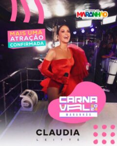 Brandão anuncia a cantora Claudia Leitte para o carnaval de São Luís