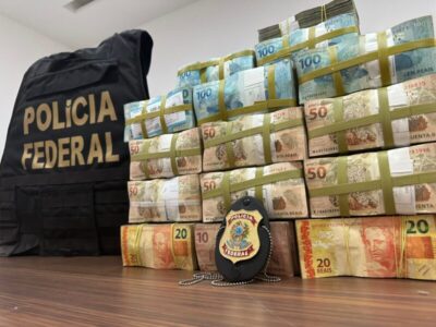 VÍDEOS! PF apreende mochila com R$ 1,5 milhão em estacionamento de shopping em Teresina