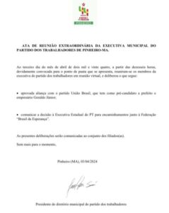 Para beneficiar bolsonarista, Francimar Melo atropelou decisão municipal do PT em Pinheiro