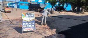 Prefeitura de Paço do Lumiar realiza recuperação asfáltica em importante cruzamento no Maiobão