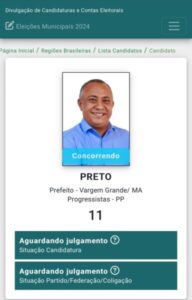 Eleições 2024: em Vargem Grande, Preto declara R$ 327 mil em bens