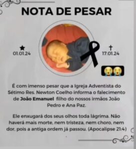 ABSURDO! Mais uma morte de recém-nascido é registrada em Estreito sob administração de Léo Cunha