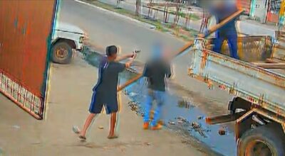 Câmeras registram momento em que trabalhador é baleado na cabeça em Imperatriz; veja