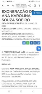 Em ato de retaliação, Eduardo Braide exonera chefe de gabinete sem ao menos comunicar Secretária