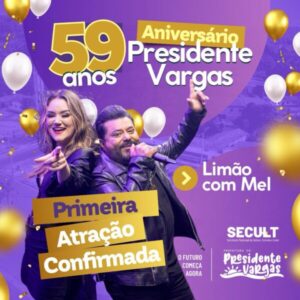 Limão com Mel animará festa de aniversário de Presidente Vargas