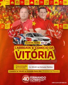 Fernando Cutrim e Nonatinho Frazão convidam população de Pirapemas para grande passeata e comício