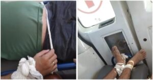 Transporte de paciente em ambulância mostra o abandono da Saúde em Rosário