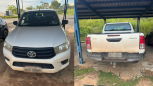 PRF apreende em Caxias caminhonete furtada de uma empresa de logística no PA