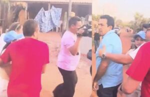 ABSURDO! Candidato Marcos Miranda e sua equipe agem com truculência com profissional da imprensa em Bacabal
