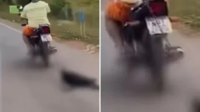 Homem é preso após arrastar cachorro na traseira de motocicleta