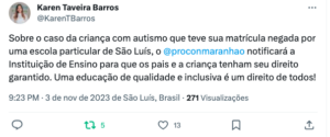 Procon notificará escola acusada de negar matrícula a aluno autista